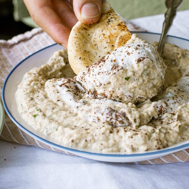 Baba Ghanouj with Pita.